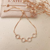 Pulsera Regulable Círculos - Colección Acero